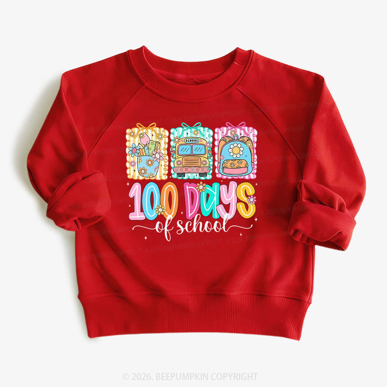 Classroom Art 100 Days of School Toddler&Kid's Sweatshirt