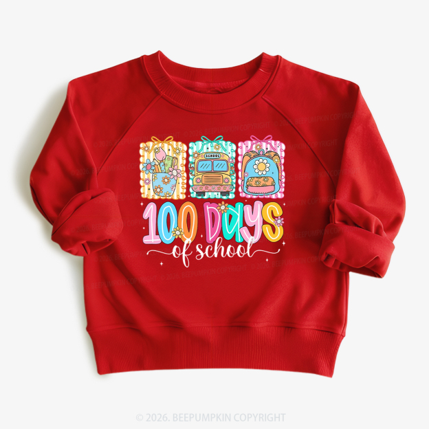 Classroom Art 100 Days of School Toddler&Kid's Sweatshirt