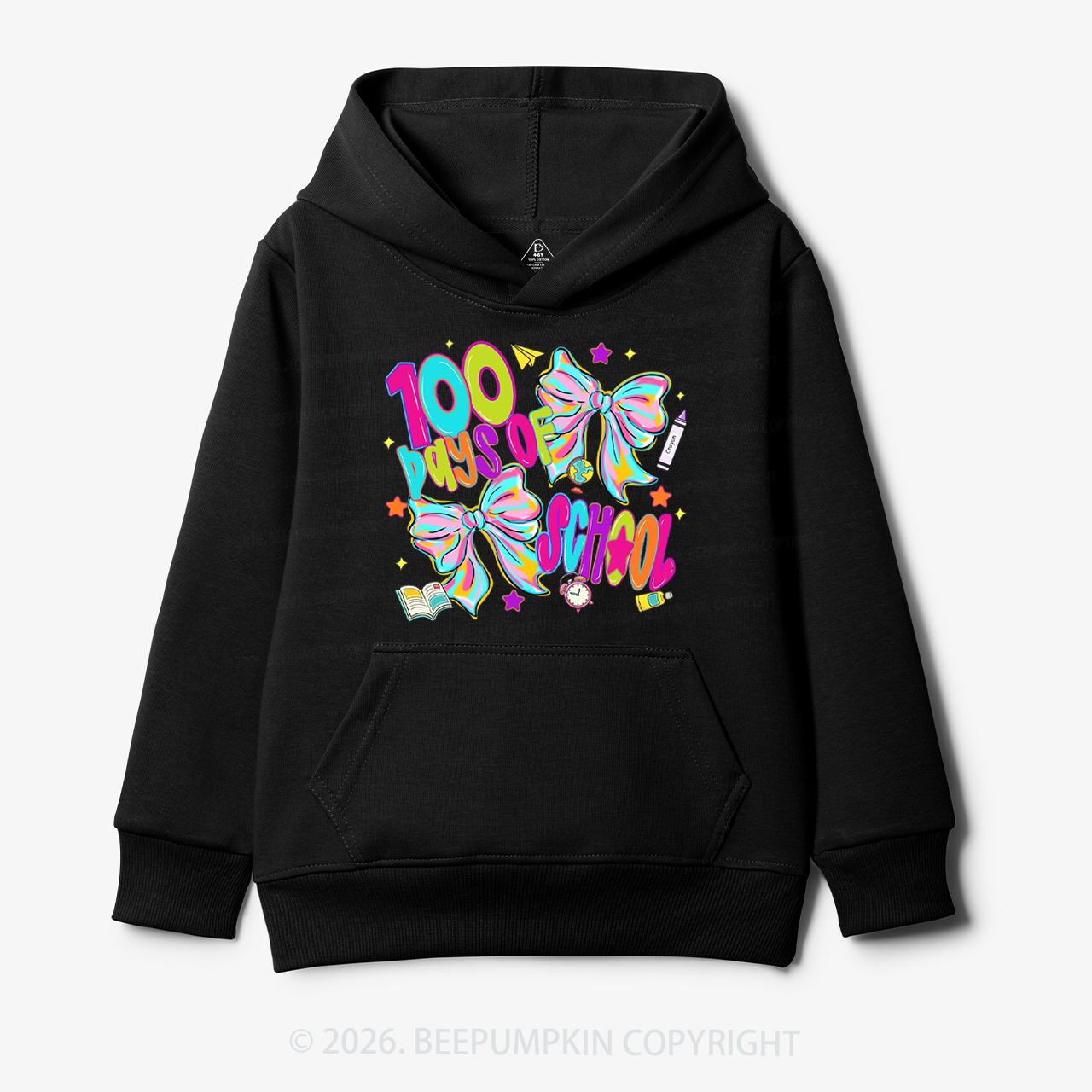 Bow Celebration 100 Days of School Toddler&Kid's Hoodies