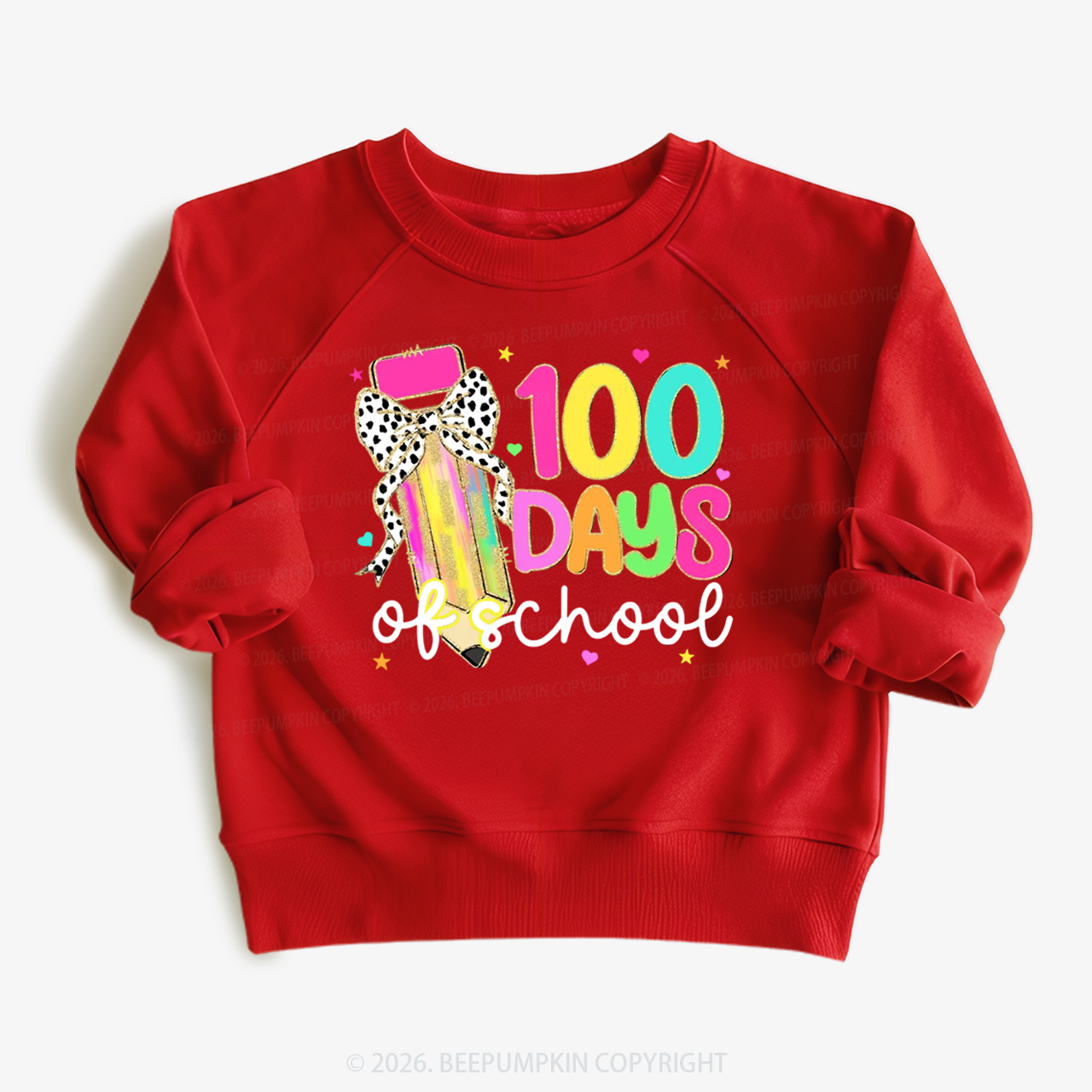 Pink Pencil Celebration 100 Days of School Toddler&Kid's Sweatshirt