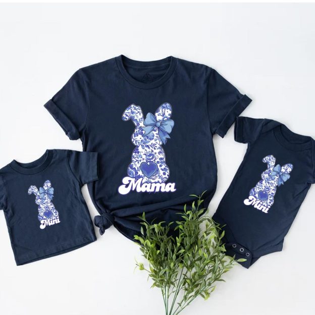 Bunny Coquette Bow Mom&Me Matching Tees