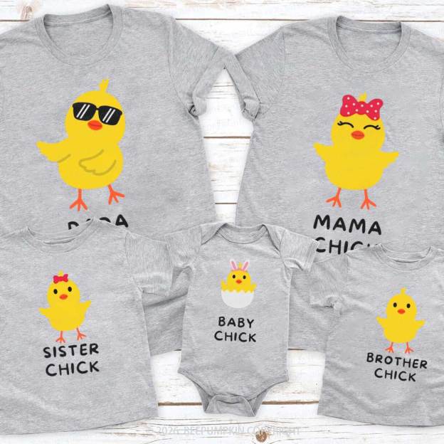 Personalized Chick Easter Family Matching T-Shirts