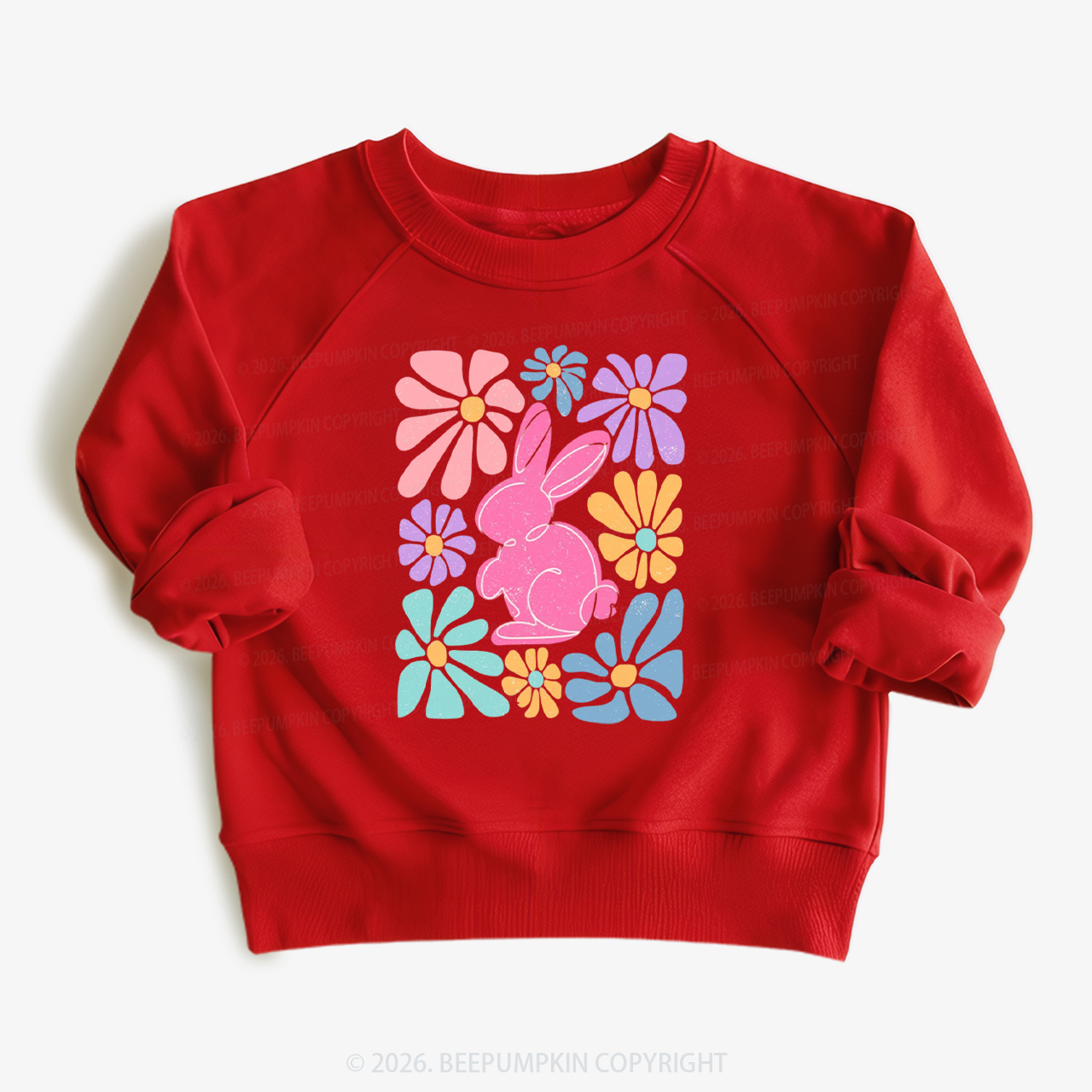 Easter Bunny Floral Kid's Sweatshirt
