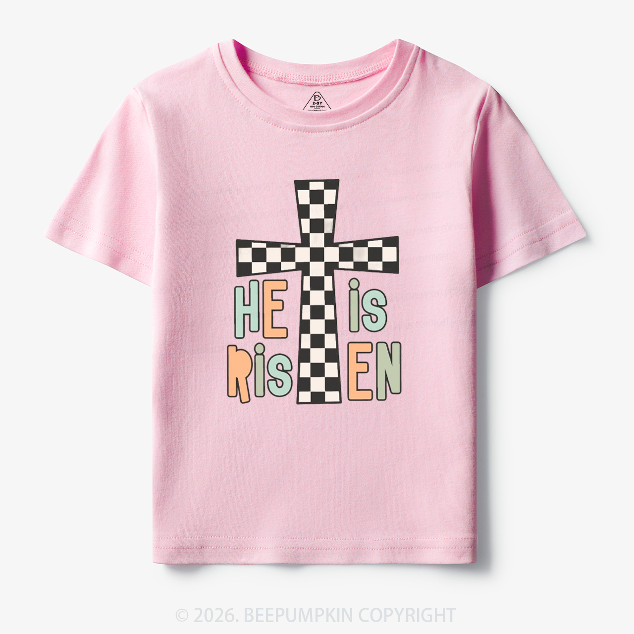 He Is Risen Easter Trendy Christian Toddler&Kid's Tees