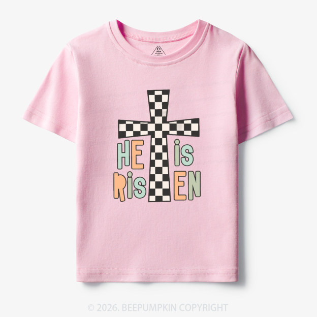 He Is Risen Easter Trendy Christian Toddler&Kid's Tees
