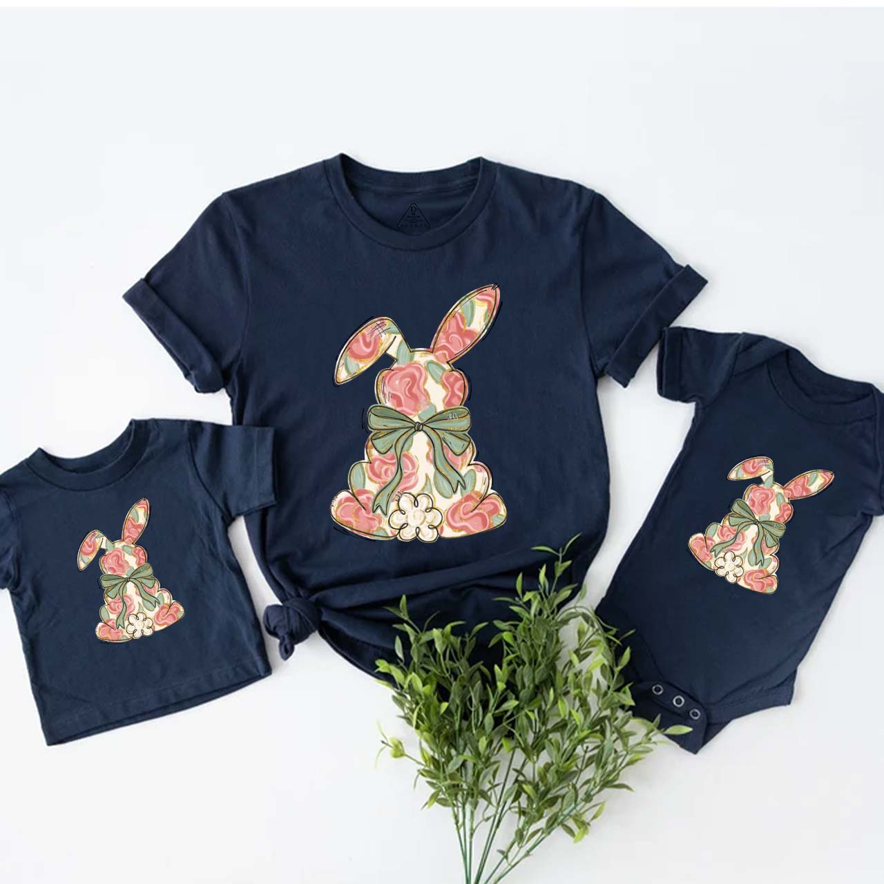 Floral Coquette Bow Easter Mom&Me Matching Tees