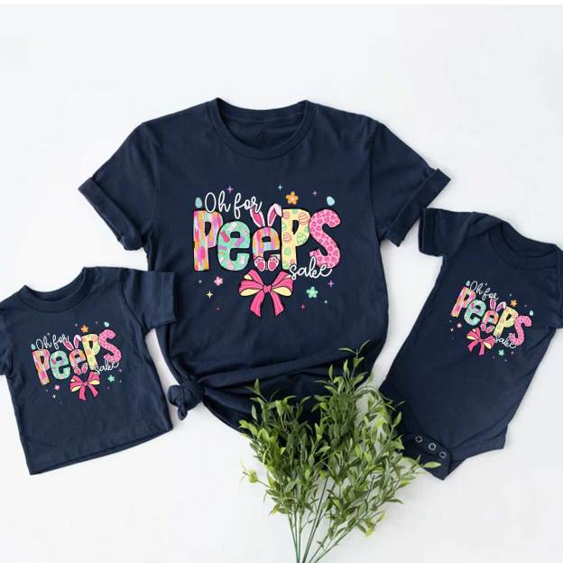 Oh For Peeps Sake Easter Mom&Me Matching Tees