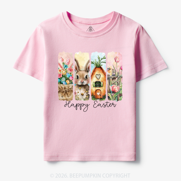 Happy Easter Floral Spring Toddler&Kid's Tees