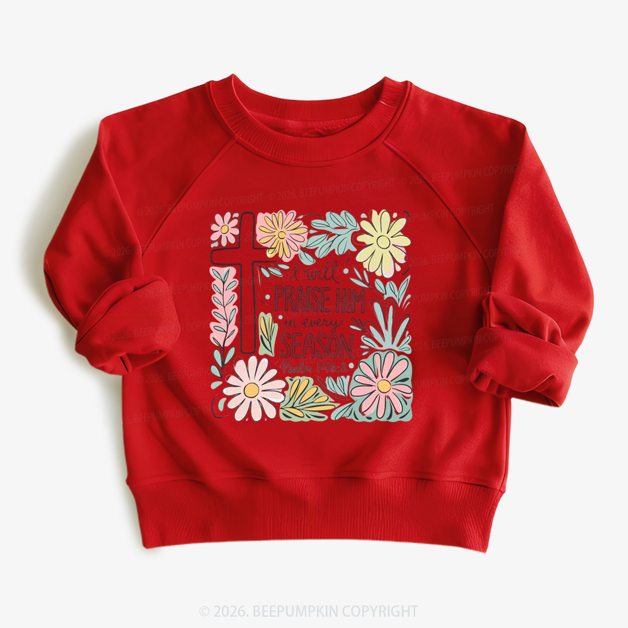 Easter I will Praise Him Kid's Sweatshirt