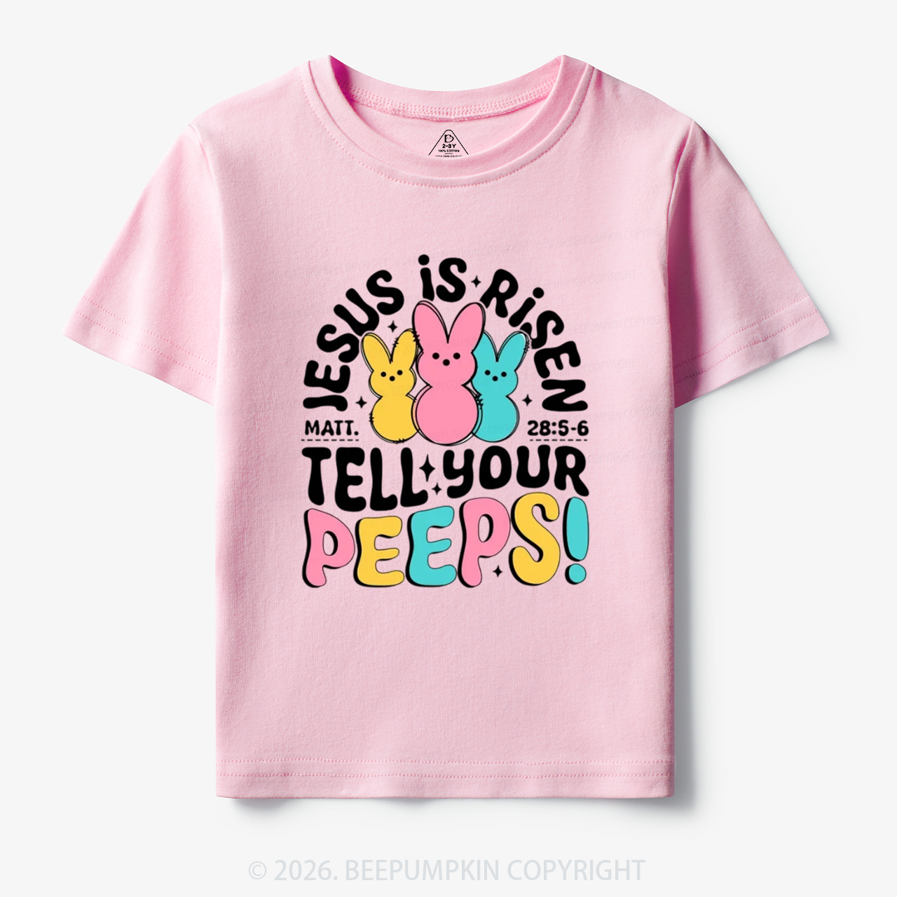 Jesus Is Risen Tell Your Peeps Easter Toddler&Kid's Tees