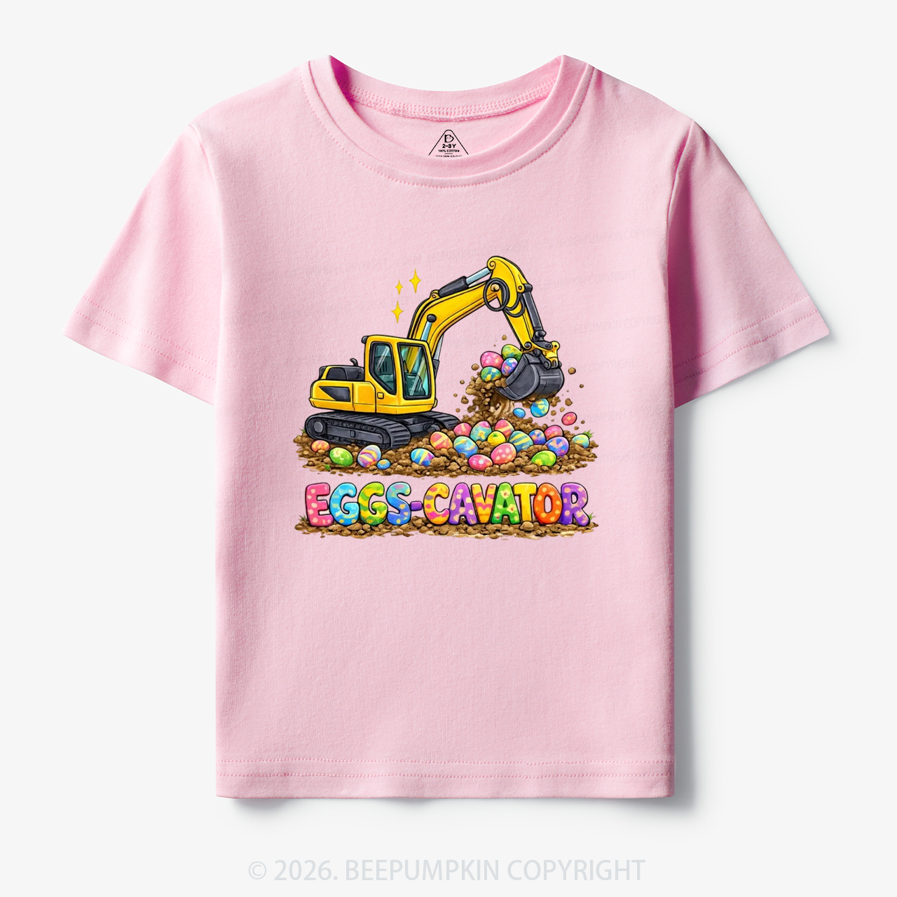 Eggs-Cavator Excavator Easter Toddler&Kid's Tees