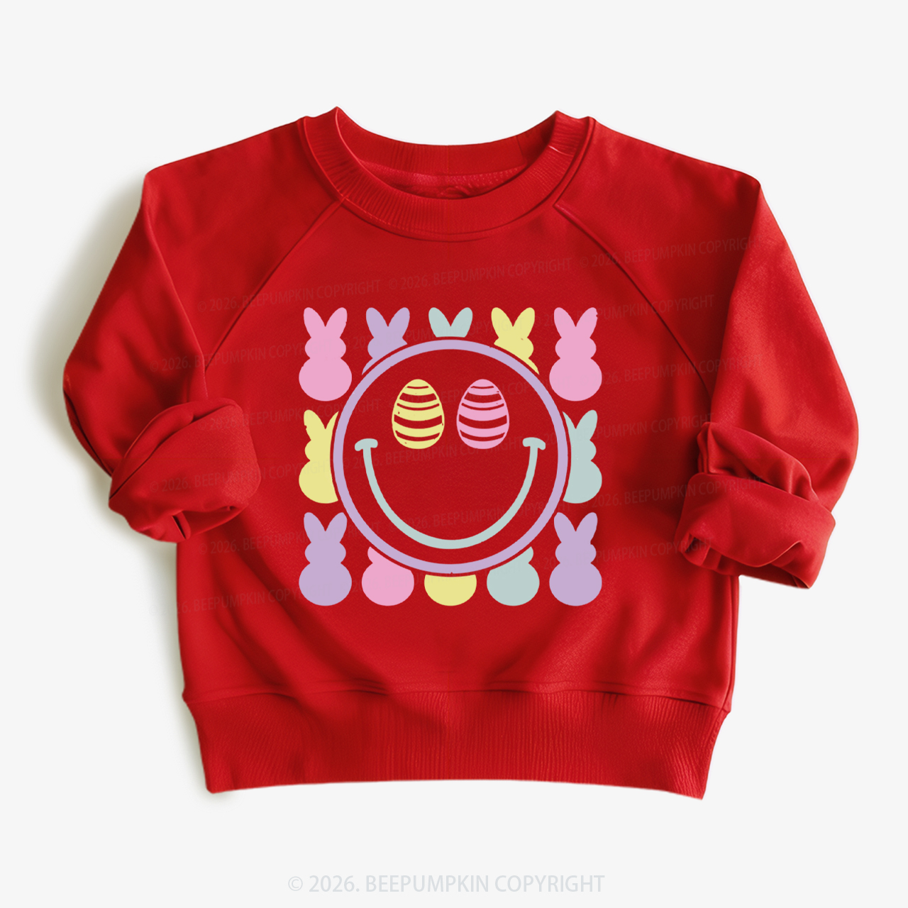 Easter Smiley Chilling Peeps Kid's Sweatshirt