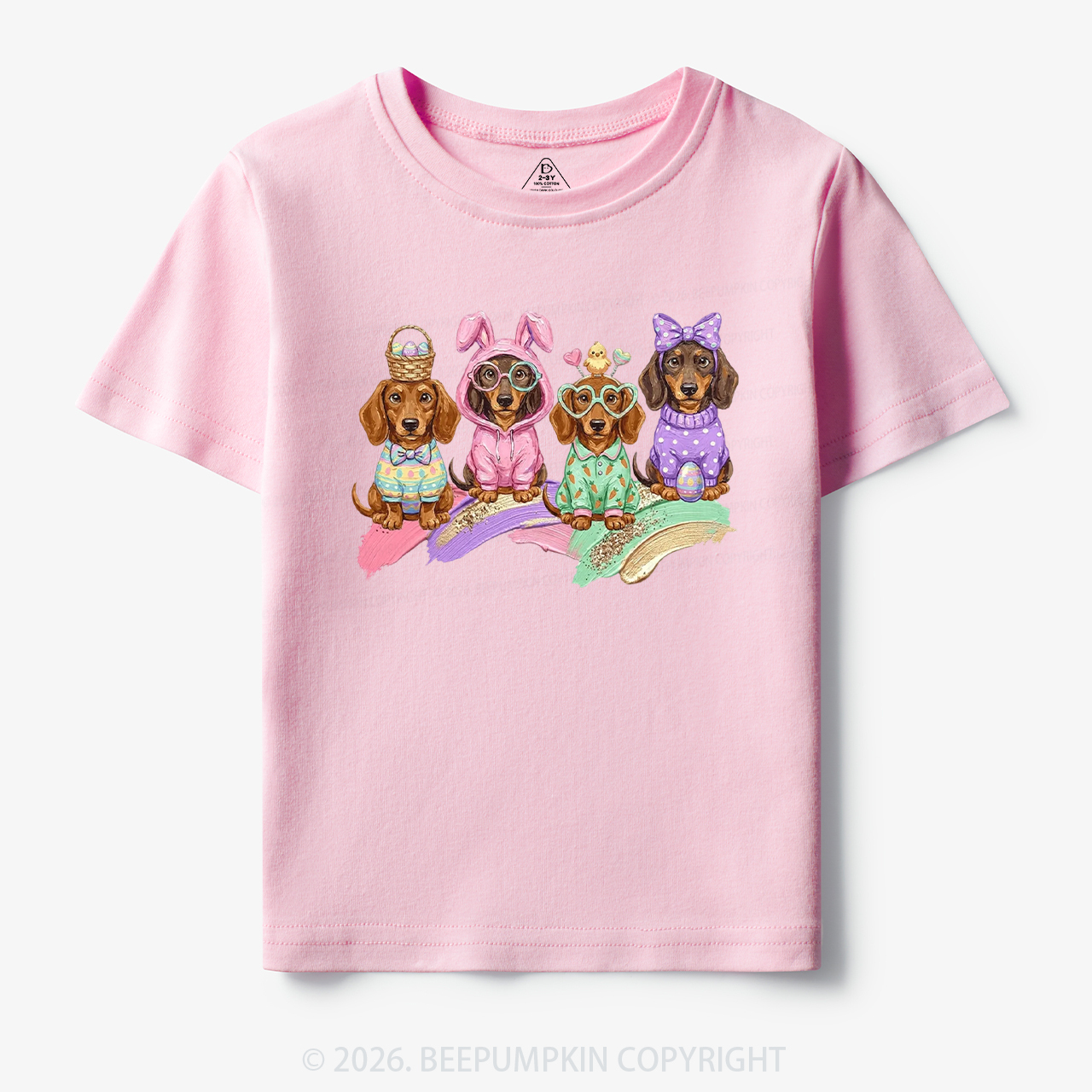 Easter Dog Cute Dachshund Toddler&Kid's Tees