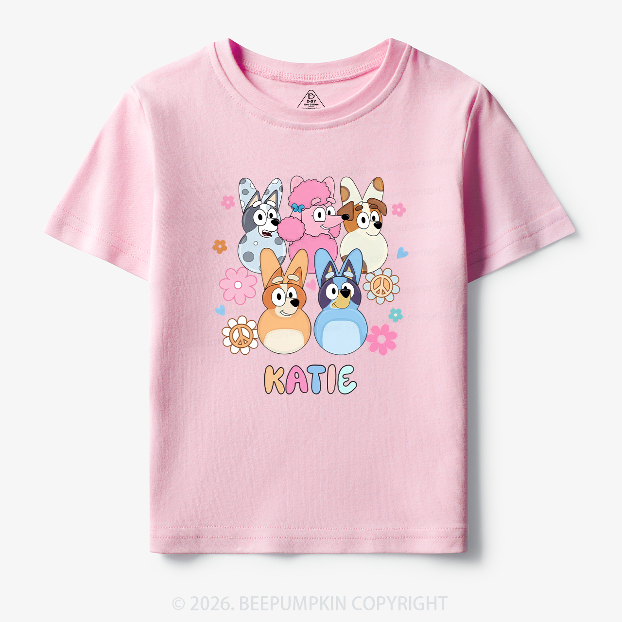 Personalized Cartoon Dog Easter Toddler&Kid's Tees