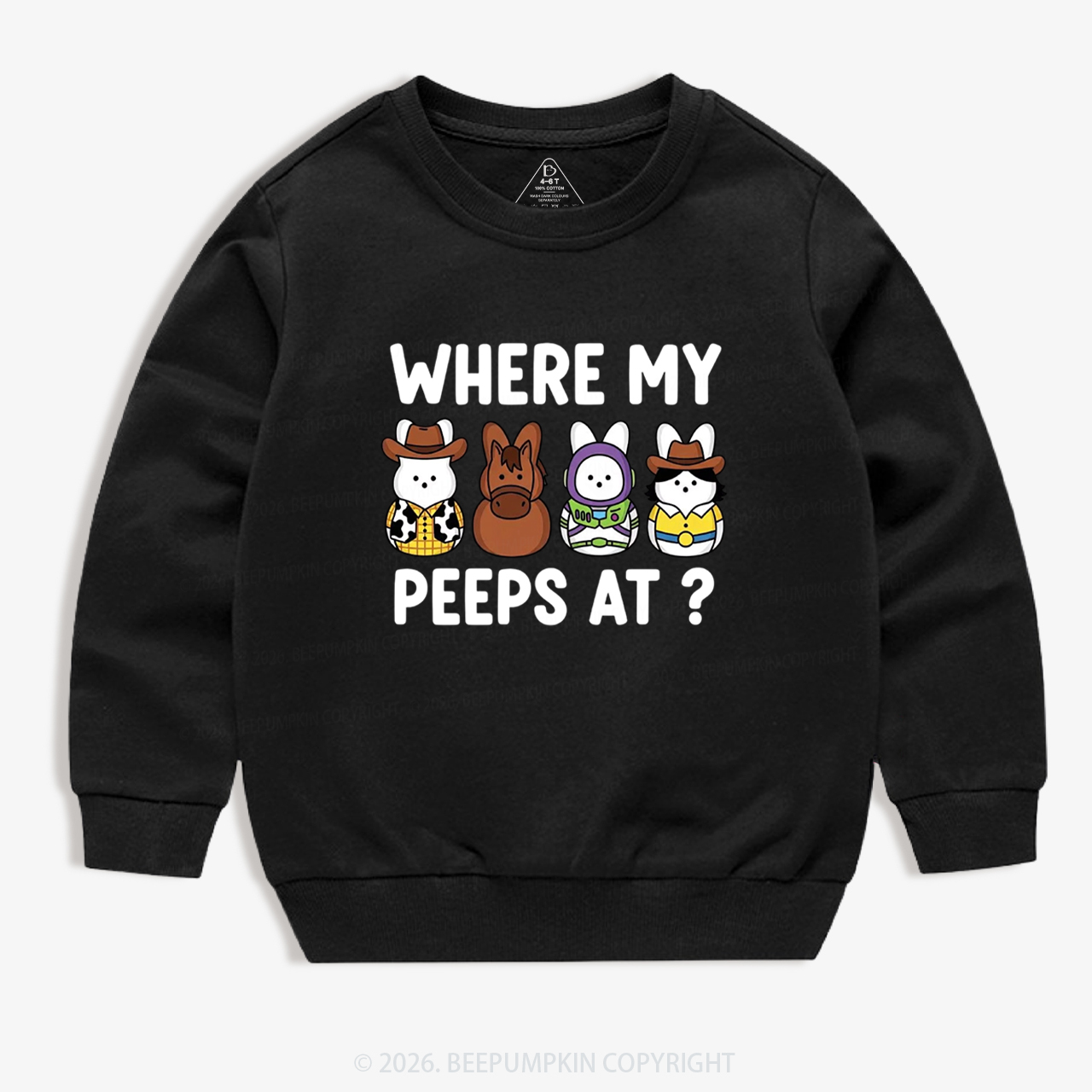 Where My Peeps At Easter Kid's Sweatshirt