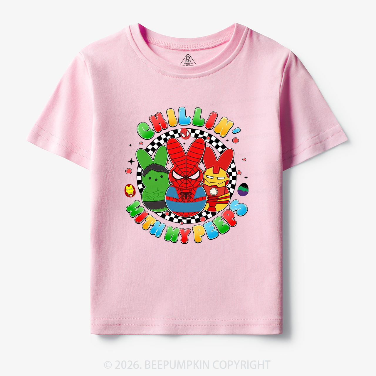 Cartoon Chillin With My Bunny Easter Toddler&Kid's Tees