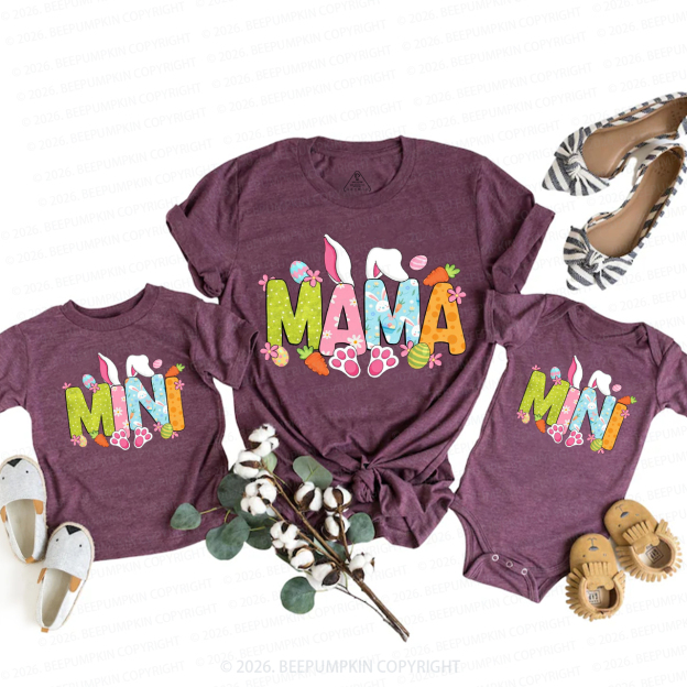 Mama Mini Bunny Happy Easter Mom&Me Matching T-Shirts