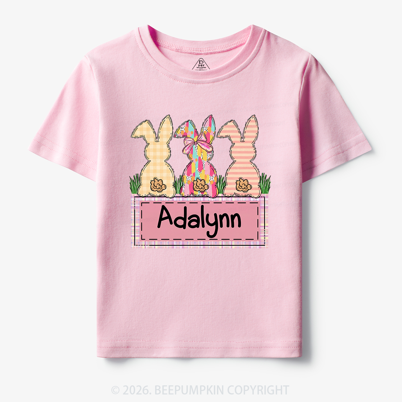 Personalized Name Retro Happy Easter Toddler&Kid's Tees