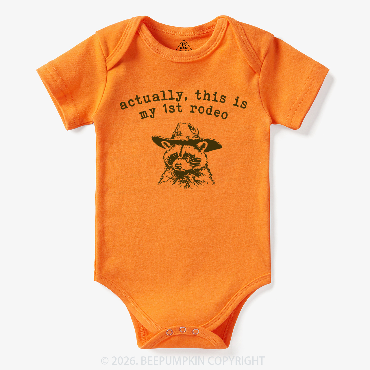 Raccoon My first Rodeo Birthday Bodysuit