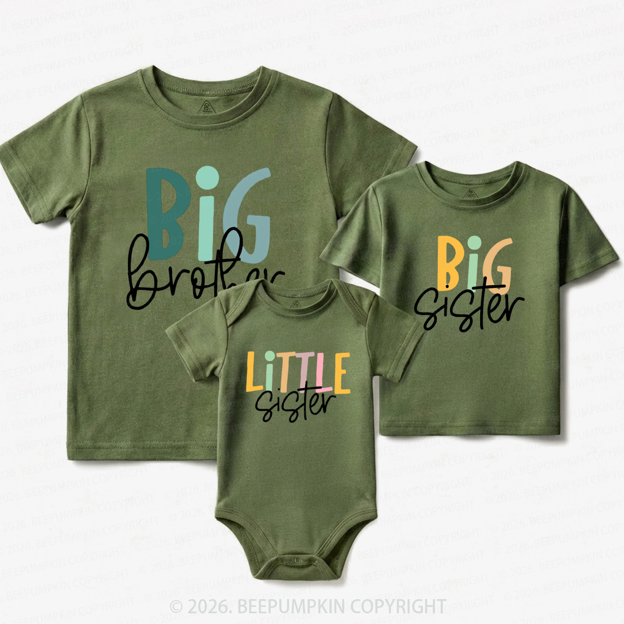 Big & Little Bond Matching Tees For Siblings