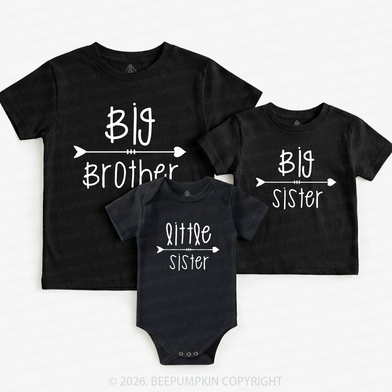 Big & Little Arrows Matching Tees For Siblings
