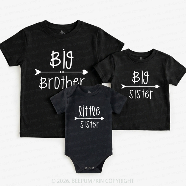 Big & Little Arrows Matching Tees For Siblings