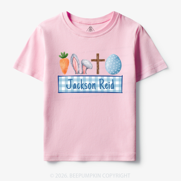 Personalized Watercolor Easter Bunny Name Toddler&Kid's Tees