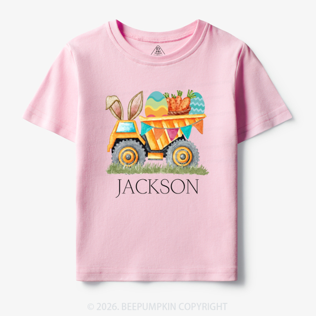 Personalized Name Easter Dump Truck Toddler&Kid's Tees