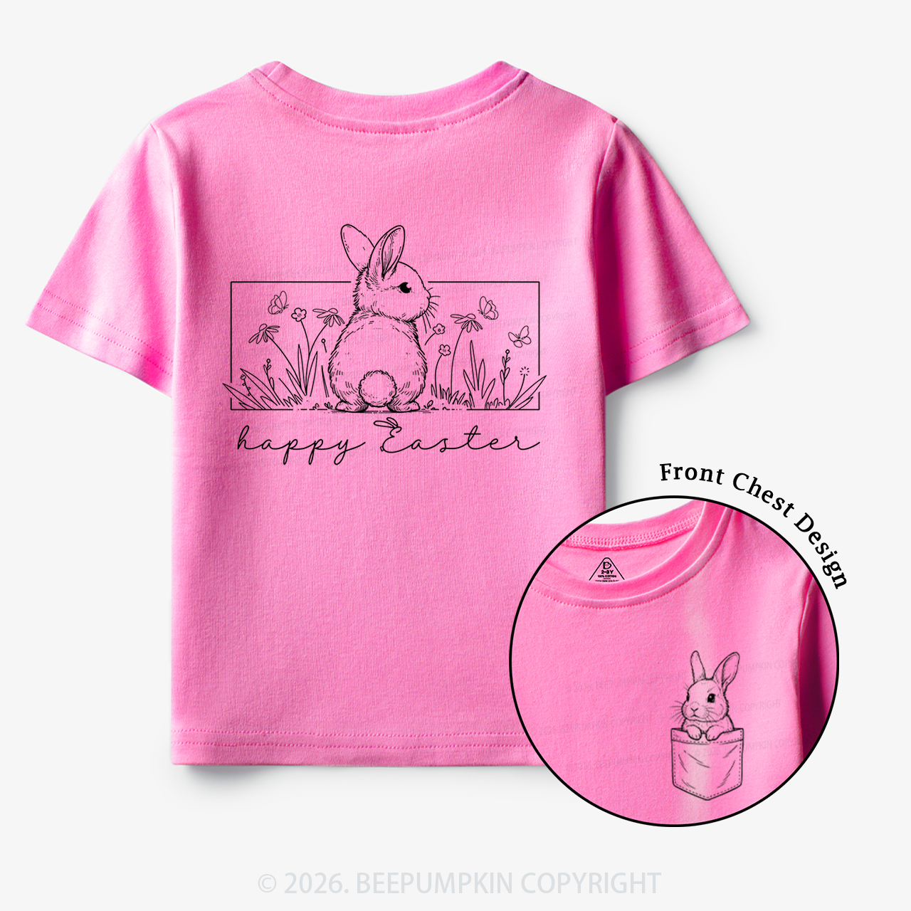 Happy Easter Spring Flowers Toddler&Kid's Tees