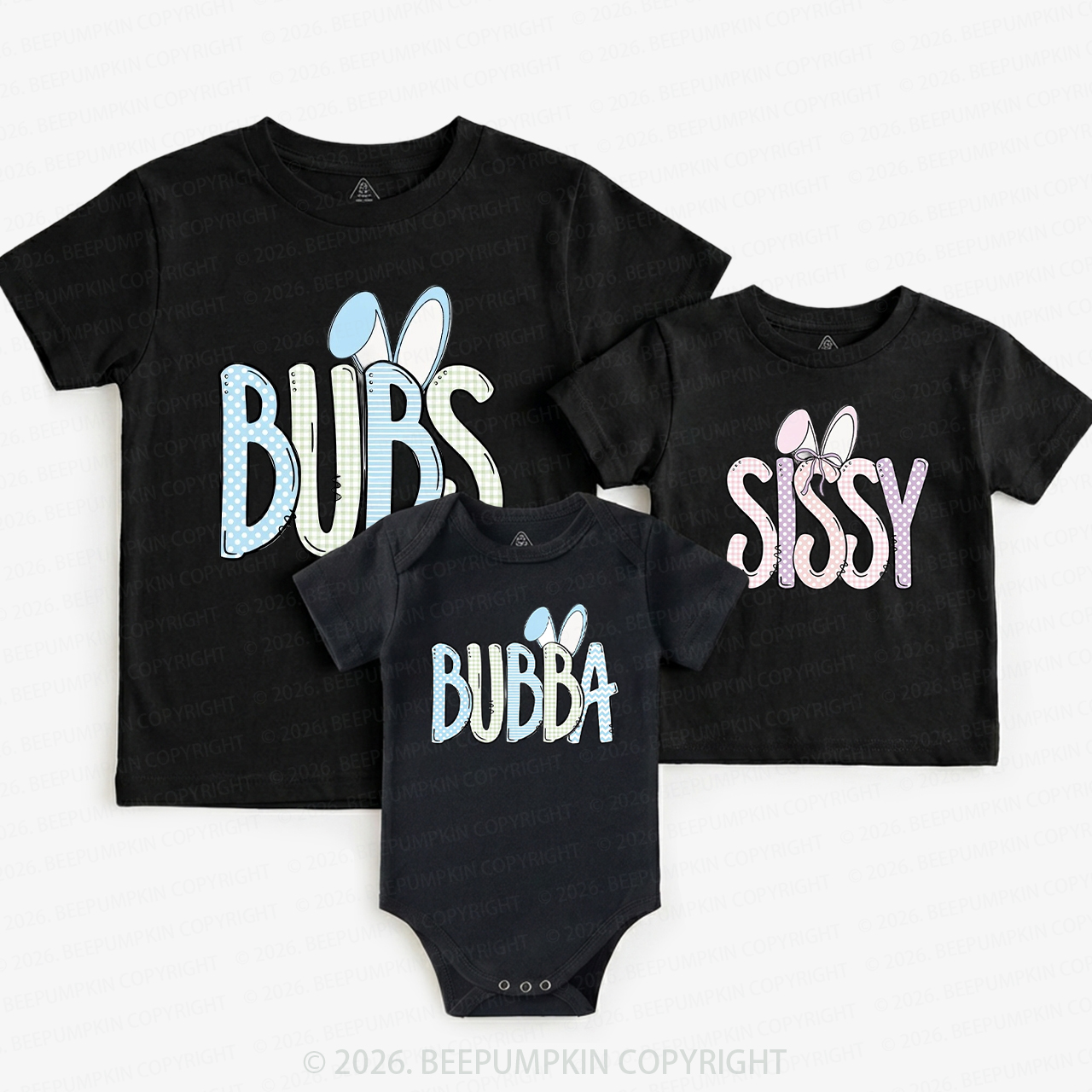 Easter Sissy Bubs Bubba Matching Tees For Siblings