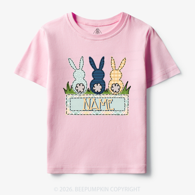 Personalized Name Easter Bunny Trio Toddler&Kid's Tees