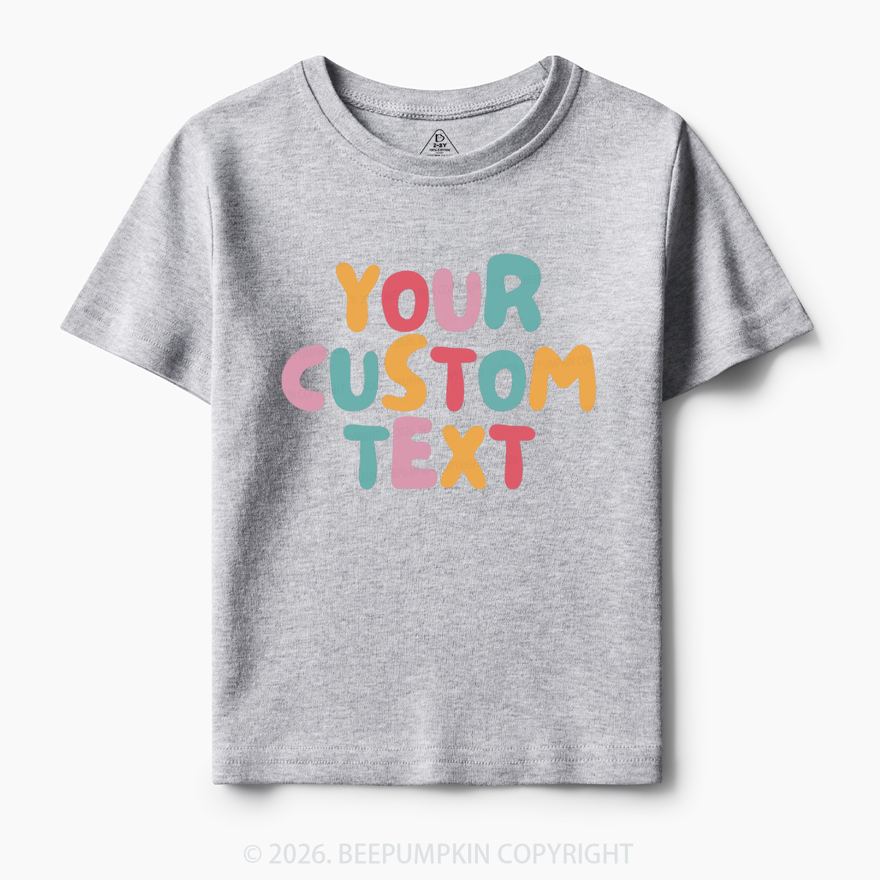 Personalized Retro Your Text Toddler&Kid's Tees Beepumpkin