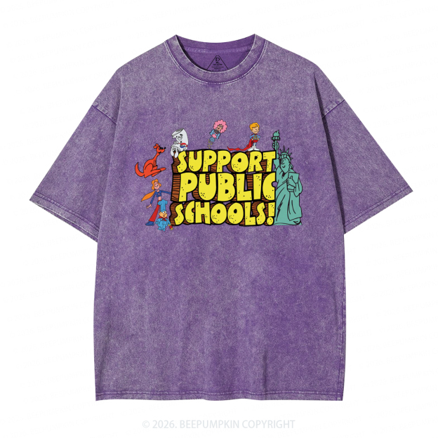 Support Public Schools Washed T-Shirts