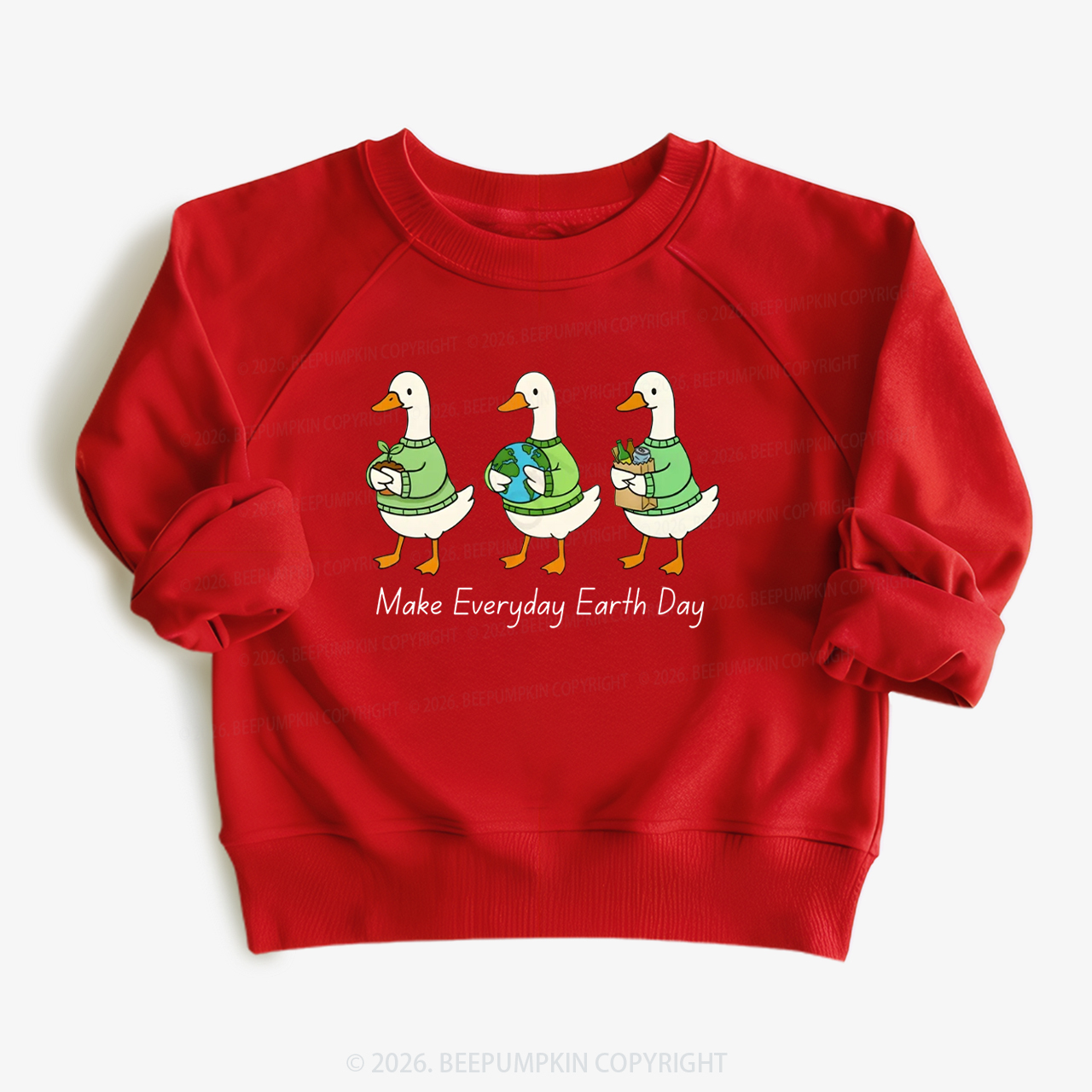 Make Everyday Earth Day Silly Goose Kid's Sweatshirt
