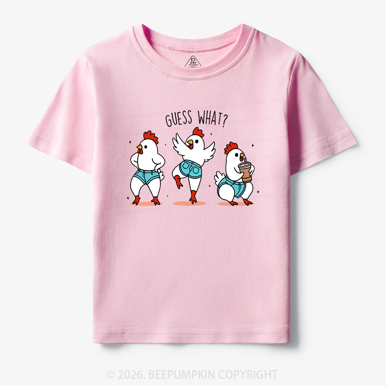 Guess What Chicken Butt Funny Western Toddler&Kid's Tees