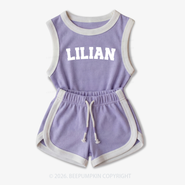 Personalized Name Baby Tank Top and Shorts Sets