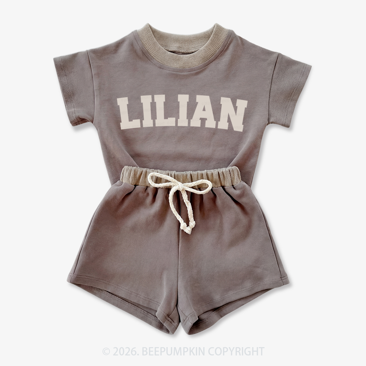 Personalized Name Baby Short Sleeve Tee and Shorts Sets