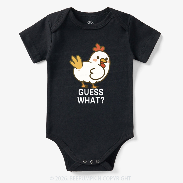 Guess What Chicken Funny Butt Joke Bodysuit