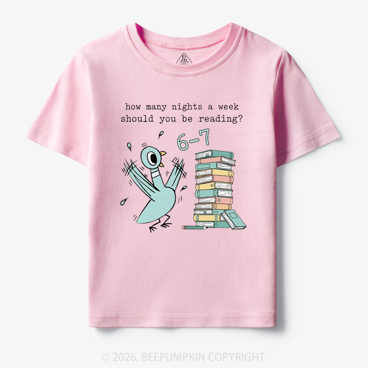 How Many Nights A Week Should You Be Reading 6-7 Toddler&Kid's Tees