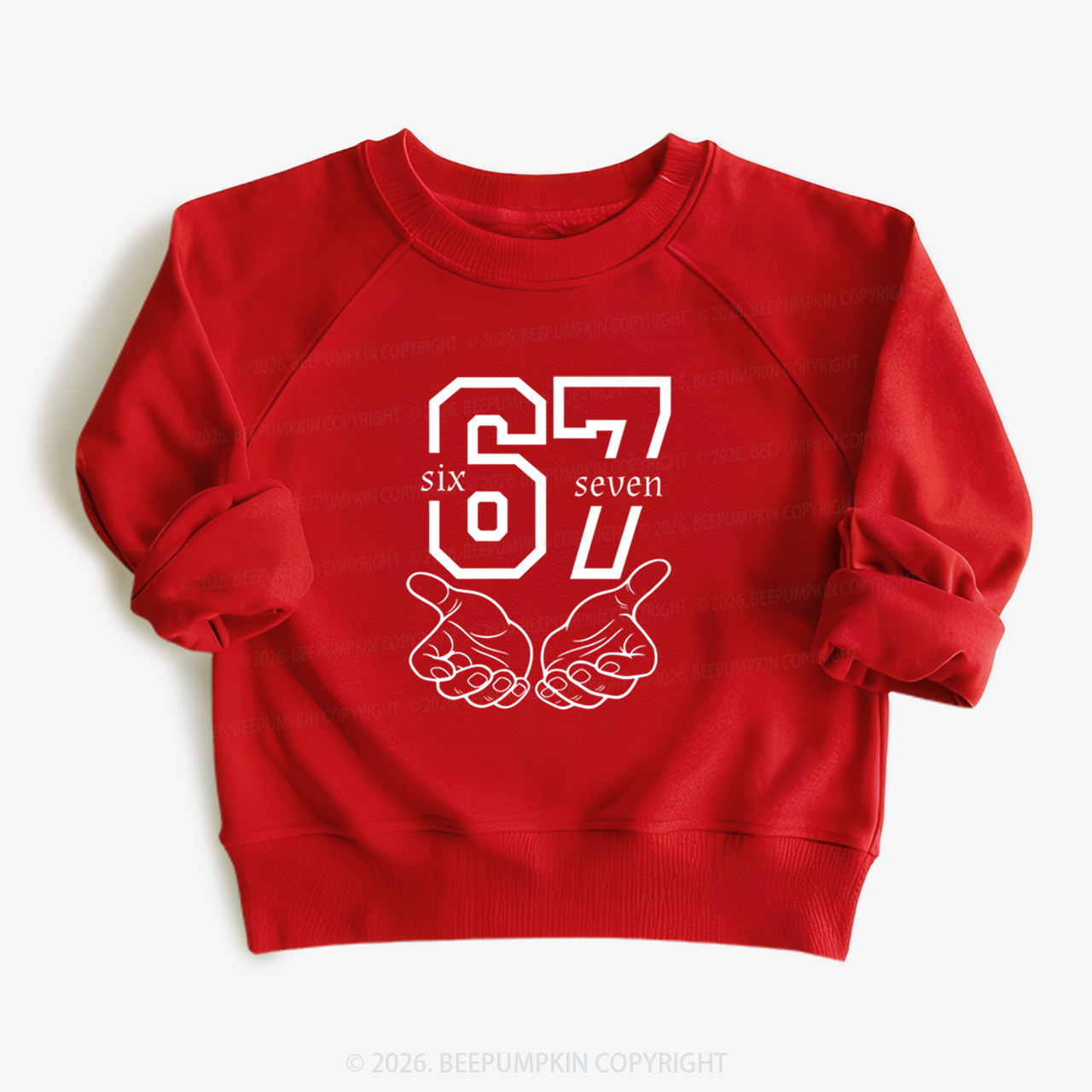 Six Seven Funny Meme Kid's Sweatshirt