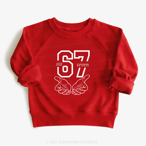 Six Seven Funny Meme Kid's Sweatshirt