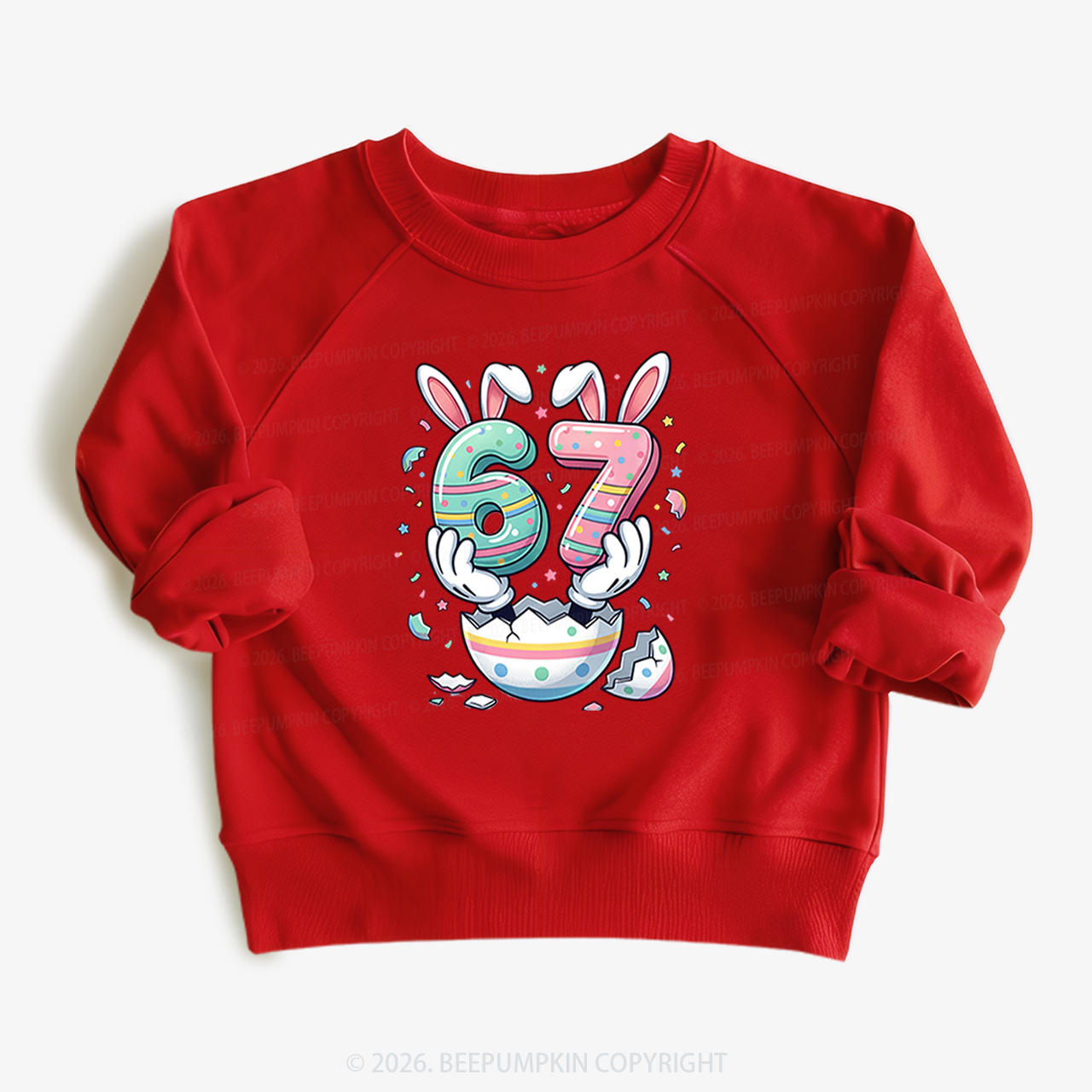 67 Easter Bunny Funny Kid's Sweatshirt