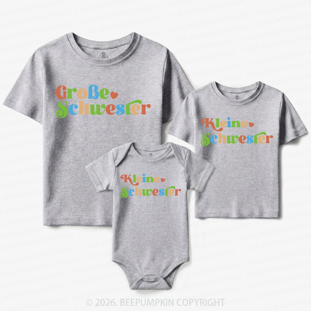 Große Schwester Pregnancy Announcement Matching Tees For Siblings