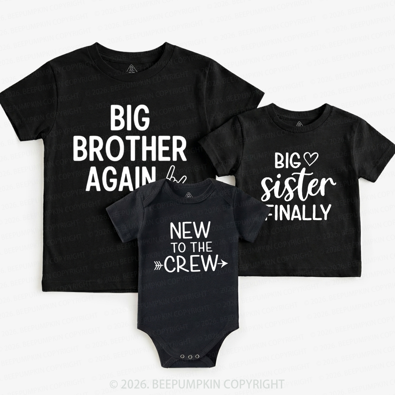 Big Brother Again Sister Finally New to Crew Matching Tees For Siblings