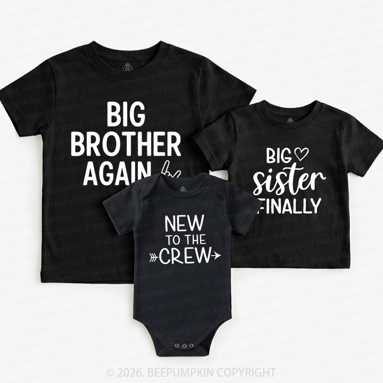 Big Brother Again Sister Finally New to Crew Matching Tees For Siblings