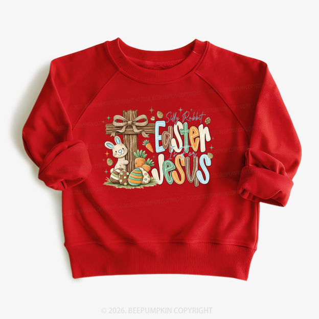 Easter If For Jesus Thrifted Farmhouse Bunny Kid's Sweatshirt