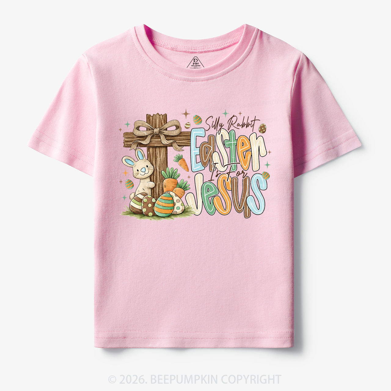 Easter If For Jesus Thrifted Farmhouse Bunny Toddler&Kid's Tees