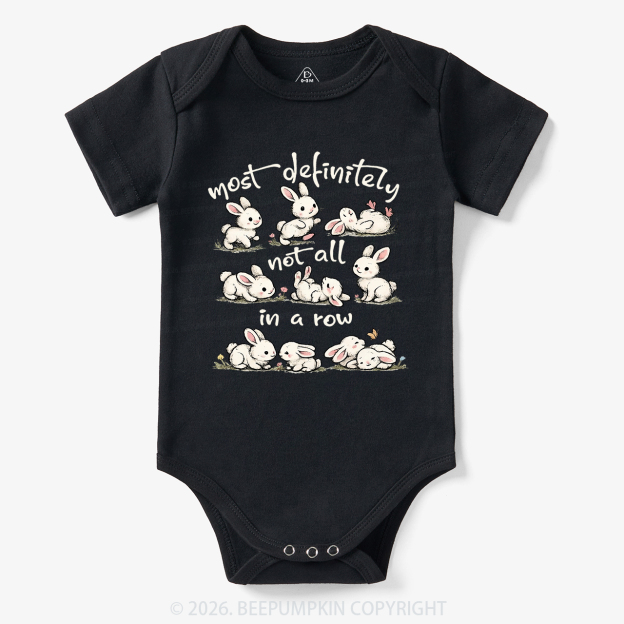 Funny Bunnies Not All In a Row Sarcastic Bodysuit