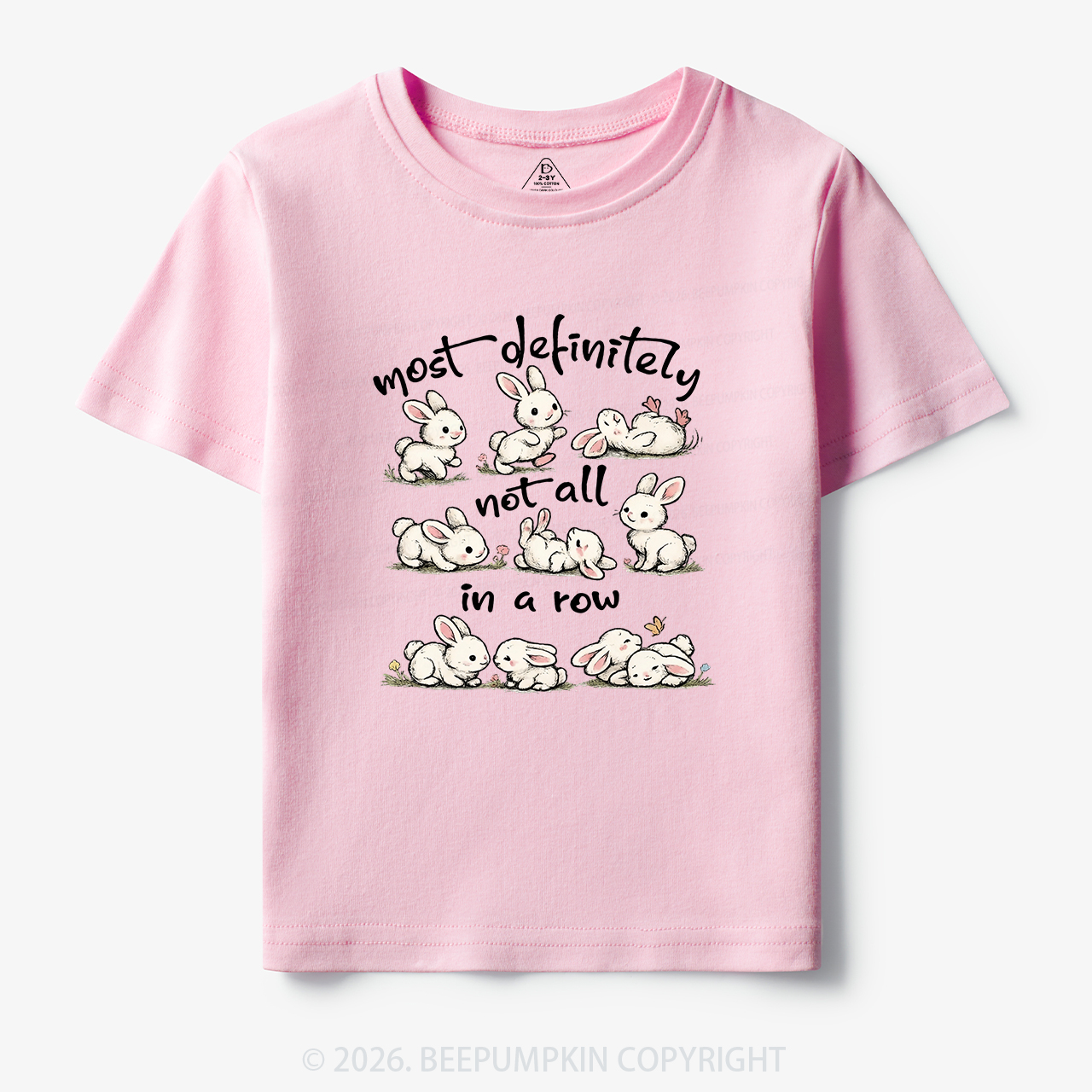 Funny Bunnies Not All In a Row Sarcastic Toddler&Kid's Tees