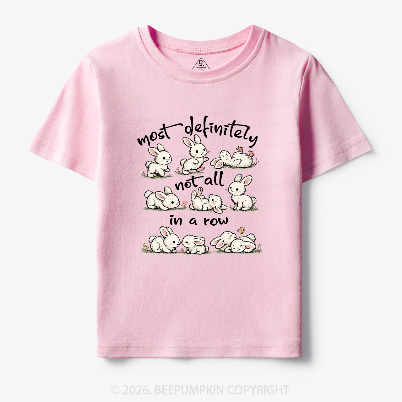 Funny Bunnies Not All In a Row Sarcastic Toddler&Kid's Tees
